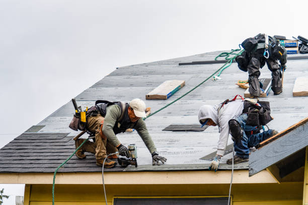 Professional Storm Damage Roof Repair technician working in West Babylon, NY